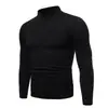 Nuevo Suéter de Punto para Hombre con Cuello Alto Medio, Suéter Sencillo de Punto, Camisa Básica Versátil de Color Sólido para Hombre, Colección Otoño/Invierno 2026