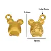 Acero Inoxidable Oro 18K Flor Corazón Cabeza de Toro Cangrejo Colgante DIY Collar Pulsera Colgante Accesorios Básicos Mayoreo