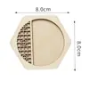 Ímã de Geladeira DIY Bordado Dai Feriado Ímã de Geladeira Artesanal Acessórios Ímã de Geladeira de Madeira Redondo DIY Moldura de Madeira Venda por Atacado