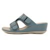 (Agotado, No se resurtirá) Q316-1 Sandalias de Cuña Ligeras Casuales Simples Estilo Europeo y Americano 2026 con Hebilla Metálica, Talla Grande