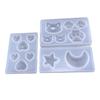Molde de silicona para amapola, diseño de pata de oso, gato, amor, estrellas y luna, para joyería, molde de silicona para colgante