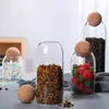 Frascos de Almacenamiento Transfronterizos, Frascos para Almacenar Granos, Frascos de Vidrio Transparente para Té, Tapones de Corcho, Frascos Sellados de Vidrio de Borosilicato Alto