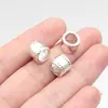9.5X9.5X7Mm 1.75g Multicor Joias Atacado Artesanal DIY Contas com Furo Grande Contas Espaçadoras Contas Tubulares