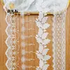 Renda Solúvel em Água em Estoque, Bordado de Poliéster com Franjas e Desenhos de Folhas, Renda para Decoração de Casa, Venda Direta do Fabricante