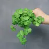 Hierba de Dinero, Hoja de Anturio, Hoja de Monstera, Trébol, Planta Verde Artificial, Suculenta de Goma Suave Colgante Decoración para el Hogar Planta de Jardinería