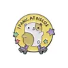 Broche Série de Gatos Desenho Animado Criativo Transfronteiriço Personalizado Gato Geométrico Fofo Emblema Metálico