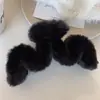 Estilo Marrón Clip de Agarre de Felpa Clip Grande para Cabello en Espiral Elegante y Elegante Recién Llegado Clip de Tiburón Tocado