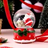 Casa de Biscoito de Natal Criativa Ornamento de Bola de Cristal Brilhante Papai Noel Bola de Vidro Decoração de Mesa Artesanato em Resina