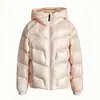 Chaqueta corta de plumón cómoda, ligera y sin presión con 95% de plumón de ganso blanco, abrigo cálido unisex con capucha para invierno 086