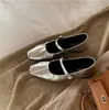 Zapatos de Mujer Verano 2026 Estilo Nuevo Tacón Oculto Planos Puntera Cuadrada Estilo Francés Ballet Abuela Plata Mary Jane