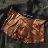 Ropa interior de seda helada para hombre, Lujo ligero, Satén, Seda de morera, Antibacteriana en la entrepierna, Boxer transpirable de moda, Color nude, Para jóvenes