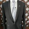 A16B5 Noivo Gravata Preto e Branco Gola da Gravata Acessórios de Gravata Acessórios de Roupa Terno Formal Destacável Modelo Foto
