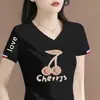Ropa de mujer de marca con superávit de comercio exterior transfronterizo, camisetas de manga corta de nicho, hombros normales, tops ajustados