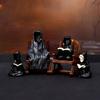 Halloween Transfronterizo Bruja Fantasma Mecedora Adornos Lindos Hechos a Mano Fantasma Decorativo Adornos de Resina de Coche Negro