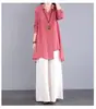 Camisa de Nuevo Estilo 2026 para Mujer en Tallas Grandes, Irregular de Longitud Media, Camisa Holgada de Manga Larga, Casual