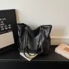 Bolso de Mano Tejido Texturizado de Alta Gama para Mujer Modelo Nuevo 2026 Bolso de Hombro con Cadena Gran Capacidad Bolso de Hombro con Cierre de Cordón