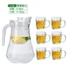 Tetera de Vidrio de Gran Capacidad para Agua Fría Juego de Vasos Gruesos para Agua Juego de Jarras de Vidrio para Cerveza Tetera Doméstica para Agua Fría