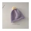 Sombrero de Punto Coreano con Bola de Pelo de Colores y Orejeras Enrolladas para Niños, Nuevo Estilo Otoño e Invierno, Sombrero de Lana para Niños y Niñas, Versátil