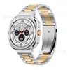 Adecuado para Samsung Galaxy Watch Ultra 2 Correa de Acero de Tres Eslabones Metal Acero Inoxidable Correa para Samsung Watch Ultra 2