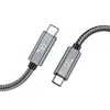 Cable de Datos USB 2.0 Doble Cabezal Tipo-C Cable de Carga Rápida PD 240W