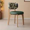 Silla de comedor de madera maciza nórdica para uso doméstico, sala de estar vintage, comedor, silla para mesa de comedor de hotel, silla de ocio minimalista de lujo ligero, taburete de tocador