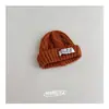 Gorros de Invierno Cálidos de Punto Estilo Coreano para Niños y Niñas, Gorros de Lana Versátiles, Gorros de Piel de Melón a Prueba de Viento para Bebés al Aire Libre, Gorros para el Frío