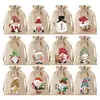 Gran Venta en Stock Bolsa de Regalo con Cordón de Enano Navideño Cascanueces Caricatura Bolsillo de Lino con Cordón Bolsa de Regalo Navideña