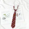 Camisa Uniforme Sin Estudiantes Borgoña jk Corbata para Mujer Estilo Japonés Estilo Preppy Rayas Foto de Graduación Corbata Pequeña para Hombre