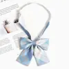 Accesorios para Camisa de Golpe Libre de Personas Estilo Japonés Corbata Azul Estilo Académico jk Patrón Perezoso Vestido Académico Lazo de Corbata Mano de Mujer dk