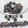 Concha em Forma de Leque Galvanizada Cristal Colorido Contas Soltas de Vidro Acessórios de Joalheria DIY Brincos Colar Pingente Vida Marinha