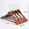 Cabides de Madeira Maciça Cabides para Roupas de Casa Secadores Sem Costura Nórdicos Cabides de Madeira Anti-Ângulo de Ombro Cabides para Loja de Roupas