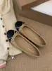 Zapatos planos tipo lazo estilo Chanel para mujer, nueva colección primavera 2026, bailarinas sin cordones de punta fina para ir al trabajo
