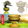 Molde para Vaso de Flores Redondo de Cimento Estilo Europeu, Molde de Plástico para Vaso de Flores com Padrão, Jardim de Vasos Espessado de Aço Plástico DIY