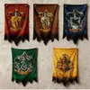 Bandeira Harry Potter Transfronteiriça Decoração Anime Colégio Hogwarts Bandeira Pendurada Impressão Digital Bandeira Grifinória