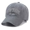 Gorra de Algodón Lavado Marca New York de Alta Calidad para Hombres Mujeres