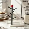 Suporte de armazenamento criativo em forma de fruta para xícaras suspensas, madeira de faia, suporte de xícaras invertido em forma de árvore para copos de vidro, xícaras de café, canecas