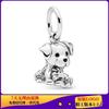 Pan de Perlas Original Cobre Blanco Oso Lindo Biberón Robot Buzz Lightyear Colgante Denso de Diamante Completo Pulsera de Plata