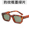 Gafas Transfronterizas Nuevas Azules Transparentes de Montura Grande Llamativas de Montura Roja Gafas de Sol Hip Hop Modernas para Fiesta