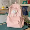 Linda Mochila Floral con Combinación de Colores Amarillo Claro y Menta, con un Lindo Diseño de Conejo, Adecuada para Niñas Jóvenes y Estudiantes, con una Sensación Transparente y Dulce