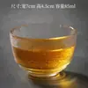 Xícara de chá pequena de vidro resistente ao calor, xícara de chá transparente de cristal estilo japonês espessada para uso doméstico, xícara para degustação de chá com padrão martelado, conjunto de chá kung fu pessoal