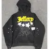 LAZAD AliExpress Amazon Suministro Toma Real Spder555 Pesado 420G Sudadera con Forro de Felpa Marca de Moda Sp5de