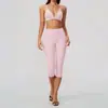 Nuevo conjunto de yoga Zechuang para mujer, sujetador deportivo de alta gama, pantalones ajustados de secado rápido de cintura alta de longitud media, ropa de yoga para mujer 8793