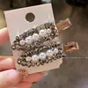Nuevo Pasador de Perlas 2026 para Mujer, Pinza de Pato Sin Costuras Tachonada con Diamantes de Lujo Ligero, Pinza Lateral de Gama Alta para Cabello Suelto, Accesorio para el Cabello
