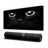 Gato Preto e Branco Mouse Pad Grande Desenho Animado Fofo Borracha Antiderrapante Mouse Pad Extra Grande Tapete de Mesa Design Personalizado