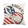 Funda de Almohada para el Día de la Independencia Americana Más Vendida de Amazon con Rayas Rojas y Azules y Estrellas, Almohada del Día de la Independencia con Estampado Digital de Poliéster
