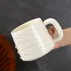 Caneca de Grande Capacidade para Uso Doméstico, Copo para Casal, Caneca de Cerâmica para Café, Caneca de Pedra com Cor sob Esmalte, Xícara de Chá