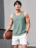 Movimiento sin restricciones|Chaleco sin mangas de jacquard camuflaje para calle para hombre, Hombro estrecho de verano, Caído, Antibacteriano, Cómodo, Estilo versátil