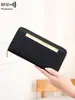 Nueva cartera tejida con patrón RFID transfronteriza para mujer, billetera larga multi-compartimento para libreta de ahorros, bolso de mano vintage de gran capacidad