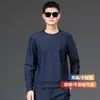 Tops de Lujo Ligero para Hombre, Camisetas de Otoño con Cuello Redondo, Sudaderas para Hombre de Talla Grande, Camisetas Base Casuales con Forro de Felpa, Antiadherentes, a Prueba de Polvo 11