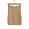 Cl2618-26 Primavera Retro Sexy Cintura Alta Versátil Ajustado Color Sólido Bodycon Falda Corta